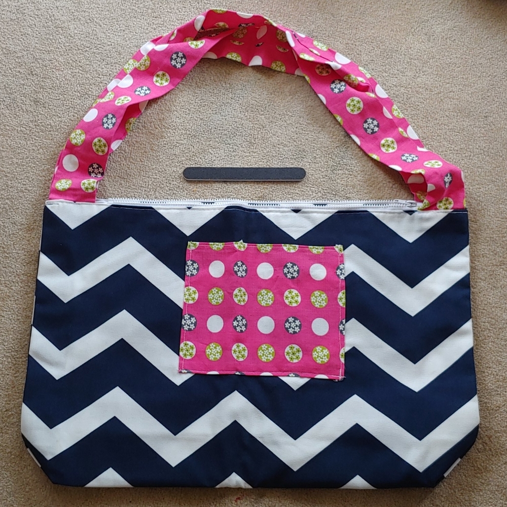 Chevron zipper bag